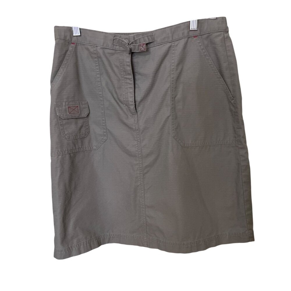 L.L. Bean Tipstop‎ Skirt 14  Hiking Outdoors Gorpcore Elastic Tan